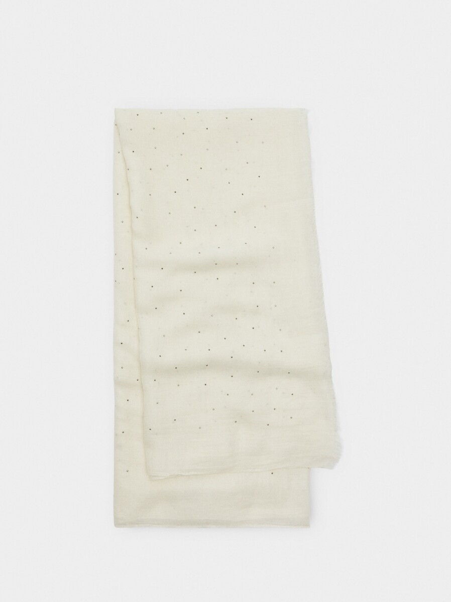 Pañuelo De Ceremonia Con Strass - crudo 