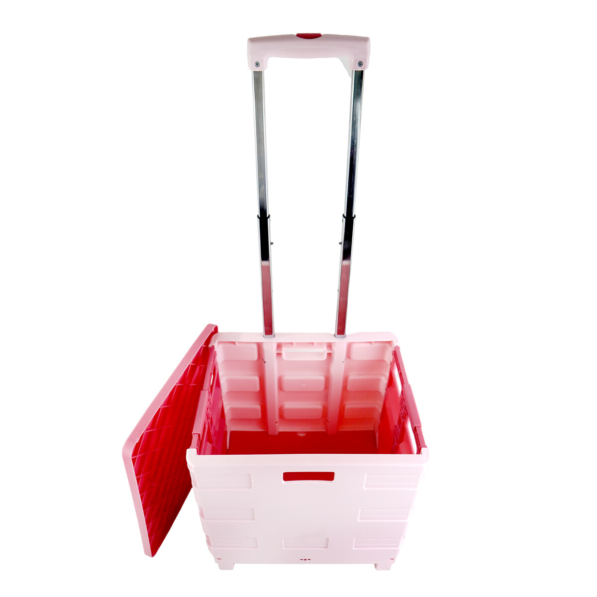 CAJA PLASTICO PLEGABLE 39.5X33X37CM C/ASA Y RUEDAS 