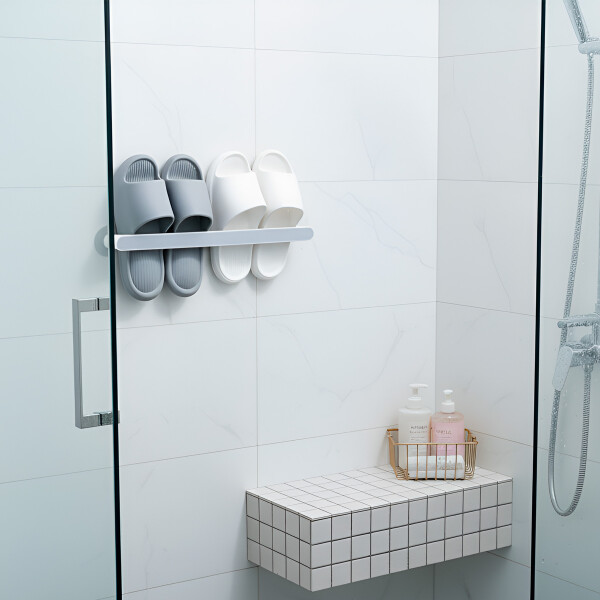 Barra Organizador De Calzado Toallero Zapatera Mediano Color Gris