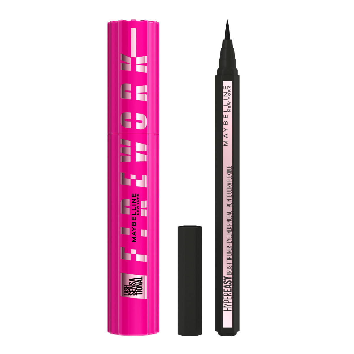 Pack Maybelline Máscara De Pestañas + Delineador Líquido Pitch Black 