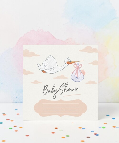 Tarjeta 10x10 baby shower DISEÑO 4