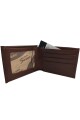 Billetera de cuero con cierre Marrón