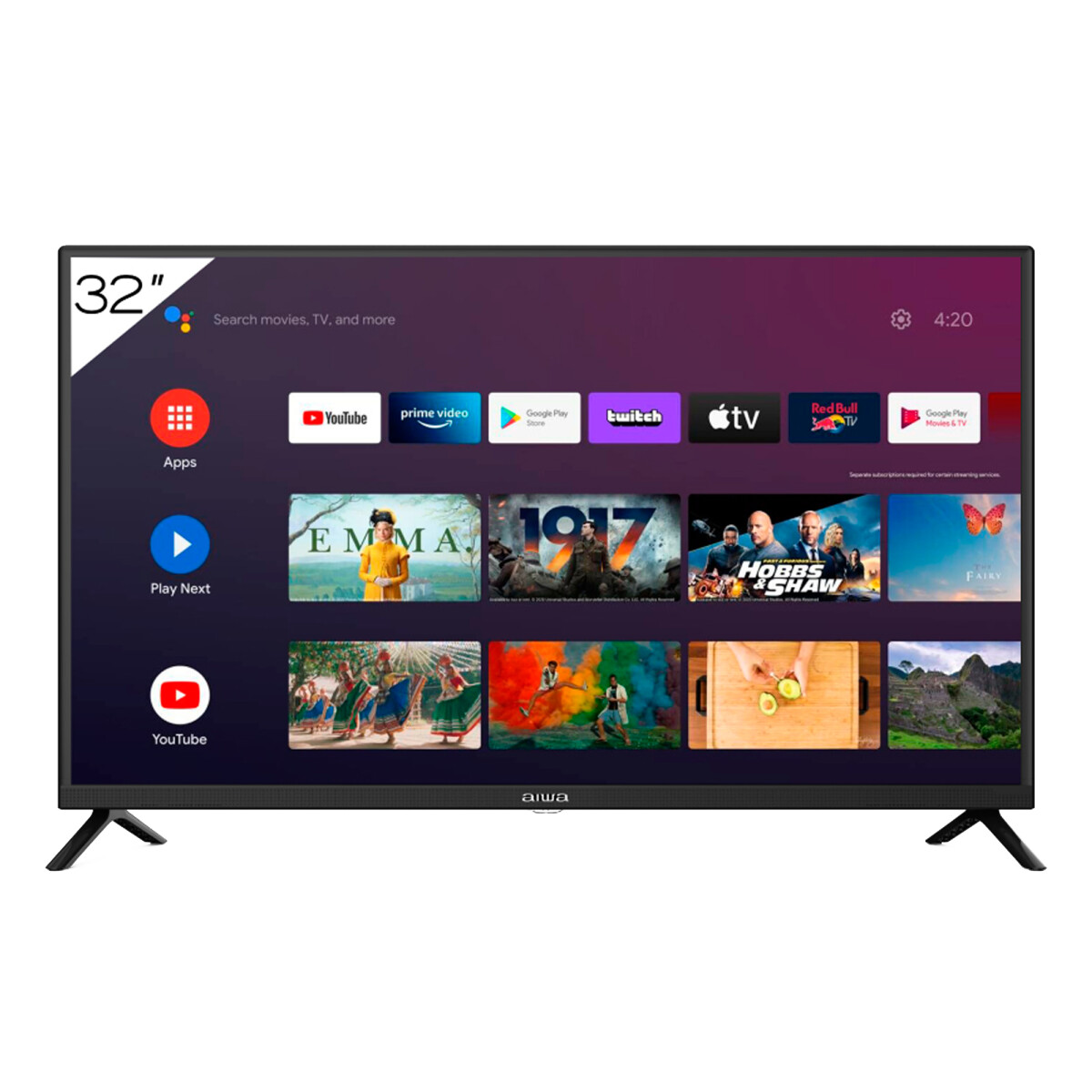 Smart Tv Aiwa Aw32b4sm 32'' Led 720p 60hz Isdbt Android 