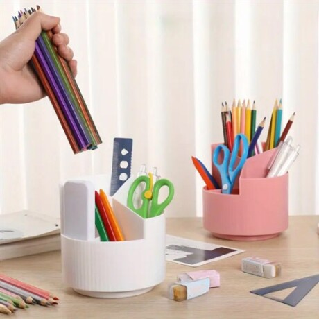 Organizador para útiles giratorio Blanco