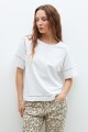 Remera con vainillas blanco
