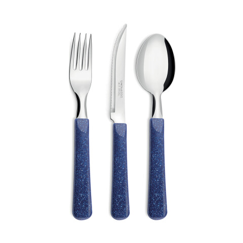 Set X3 Cubiertos Glow de Simonaggio AZUL