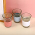 Vaso de vidrio agarre de cuero sintético Vaso De Vidrio Agarre De Cuero Sintético