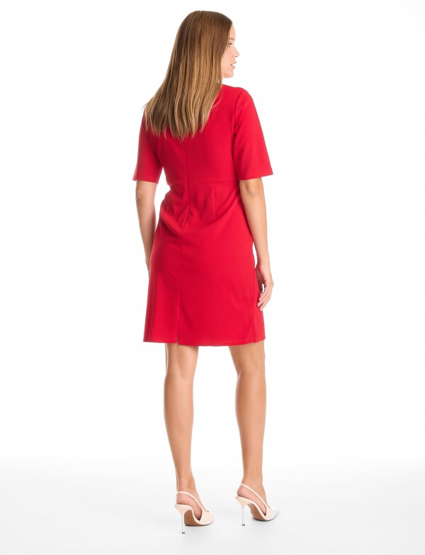 Vestido Escote Entrelazado ROJO