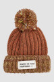 Gorro bicolor Marron