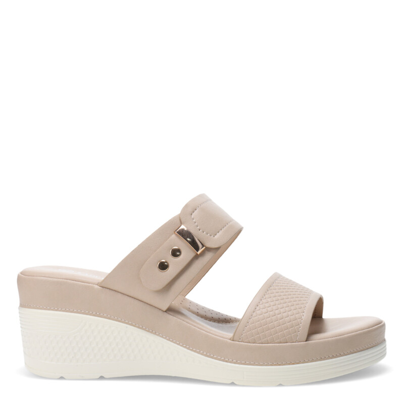 Sandalia de Mujer Lady Confort HAYS con dos tiras Beige