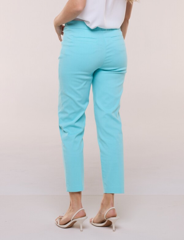 Pantalon Slim Pull On CELESTE CLARO