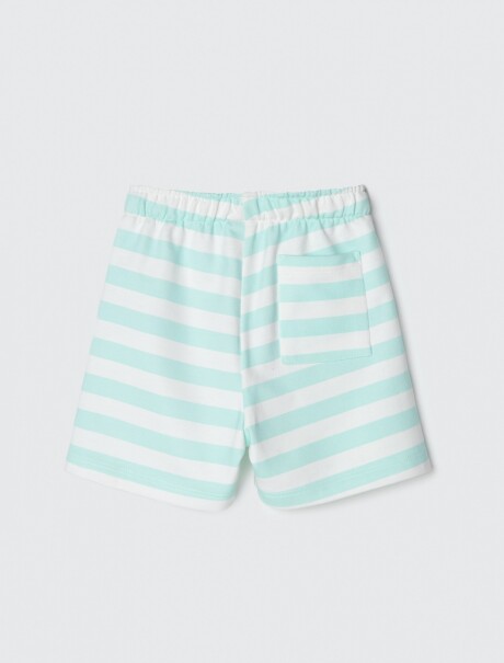 SHORT INFANTIL DE RAYAS VERDE