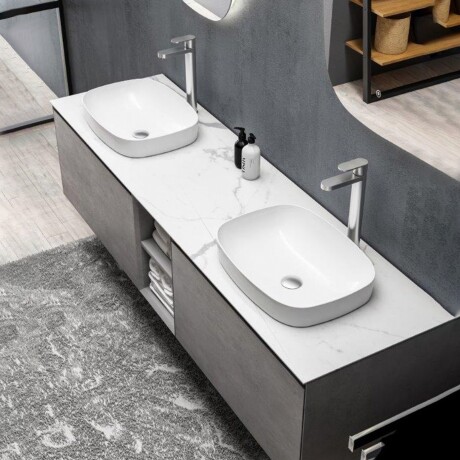 MUEBLE DOBLE CON CAJONES - CADA MODULO ES DE 59.2X51.9X45 - COLOR GRIS CLARO 000