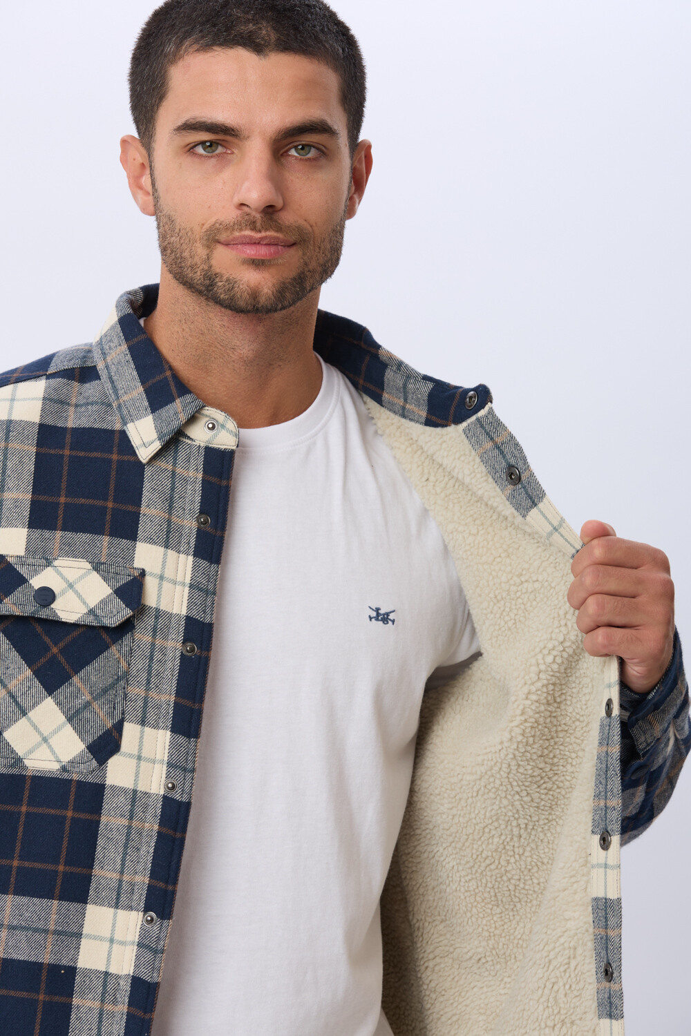 CAMPERA DE VIYELA CON FORRO DE CORDERITO Azul
