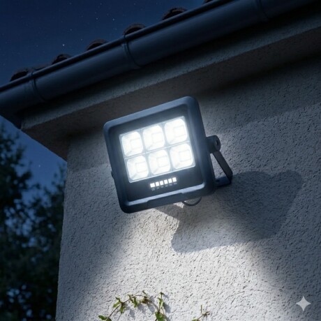 Foco Led Slim 50W Solar, con fotocélula y control remoto Foco Led Slim 50W Solar, con fotocélula y control remoto