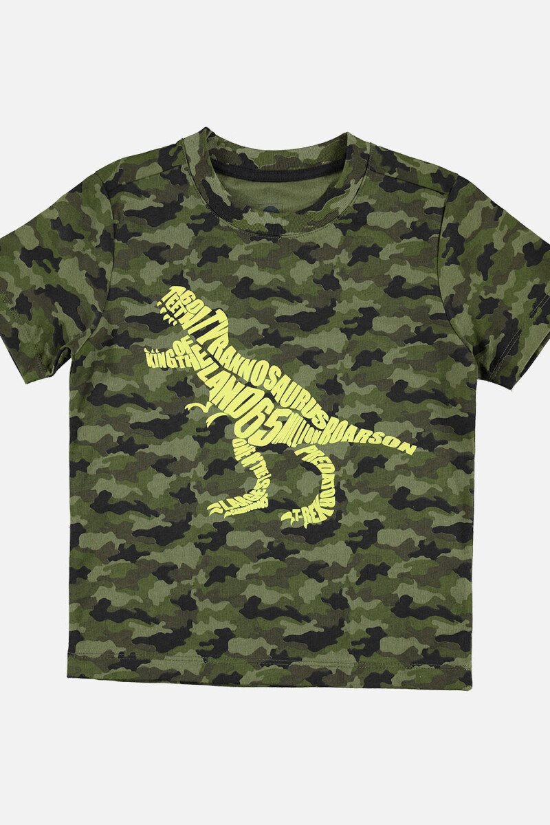 T-shirt de niño Dino Camo ROSA