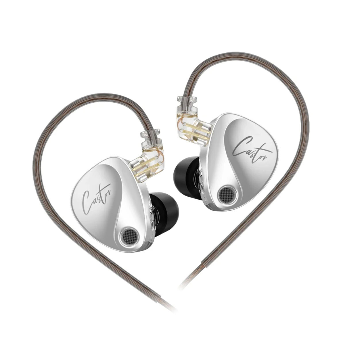 AURICULARES IN EAR KZ CASTOR BETTER BASS SILVER 