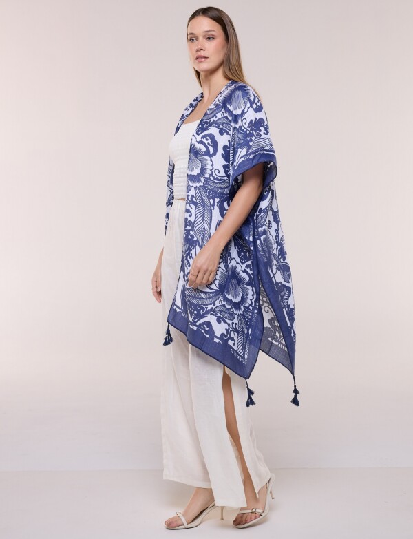 Kimono Flores AZUL