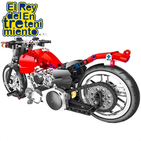 Vehículo Cogo Tech Storm Bloques Construcción +490pcs Motocicleta Roja