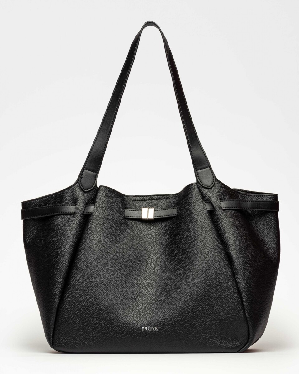 Bolso Marble en efecto cuero graneado - Negro 