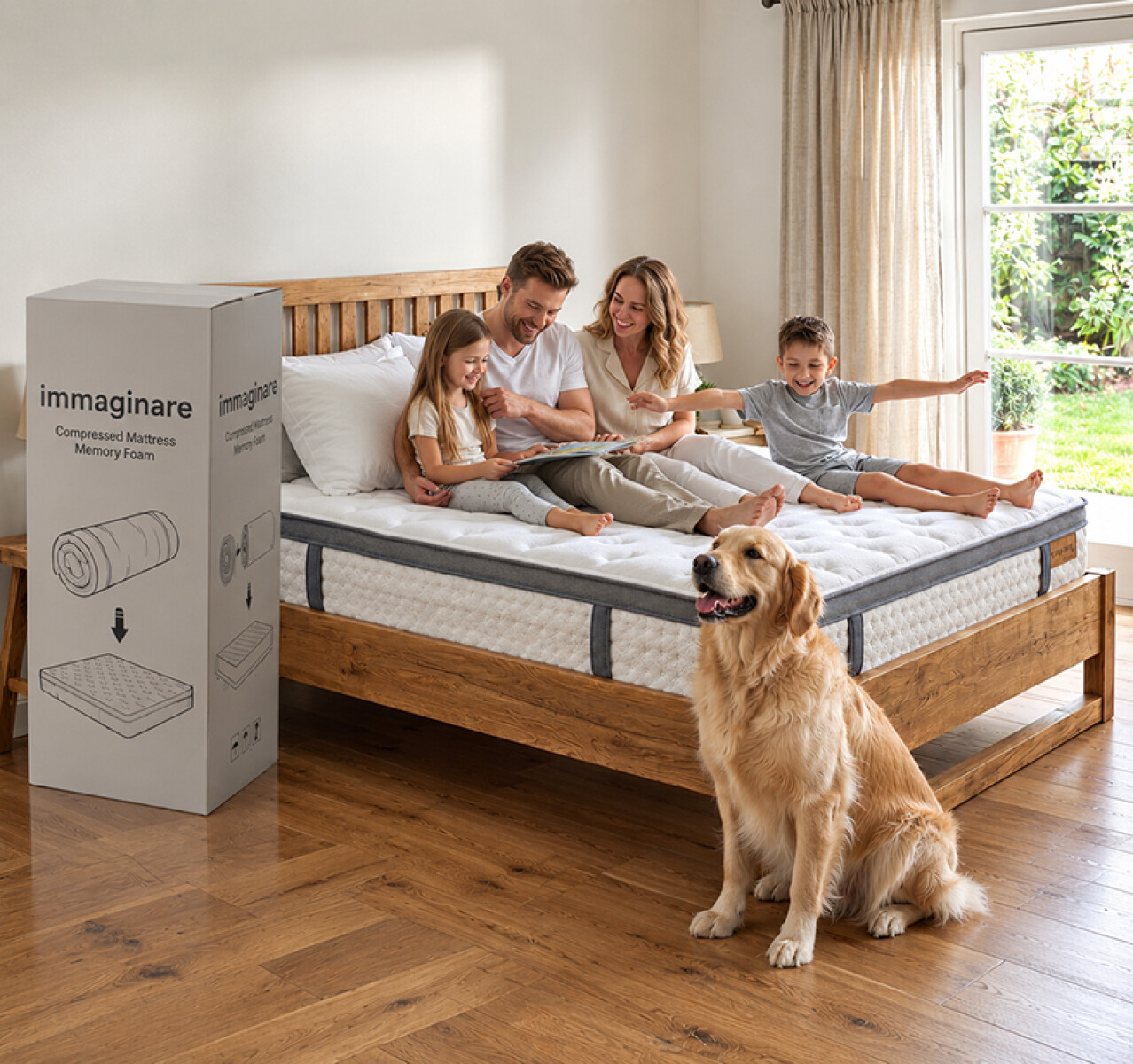 COLCHON EN CAJA DUBAI DORMITORIO HÍBRIDO RESORTES - QUEEN SIZE 