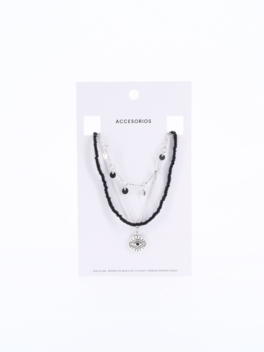 COLLAR OJO - PLATEADO 