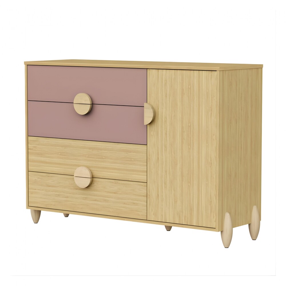 Cómoda Zapatera 4 Cajones 1 Puerta - Gracia Rosa