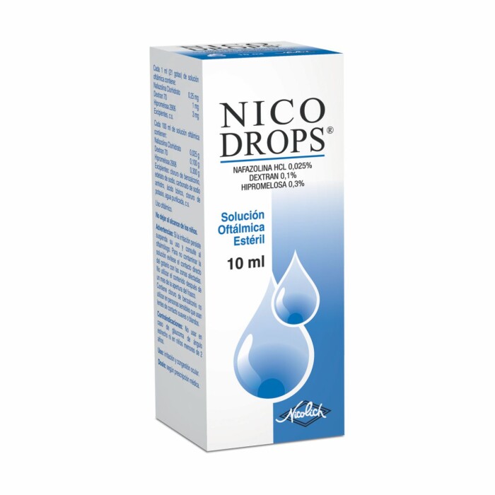 NICO DROPS OFT. GOTAS CJ X 10 ML. única