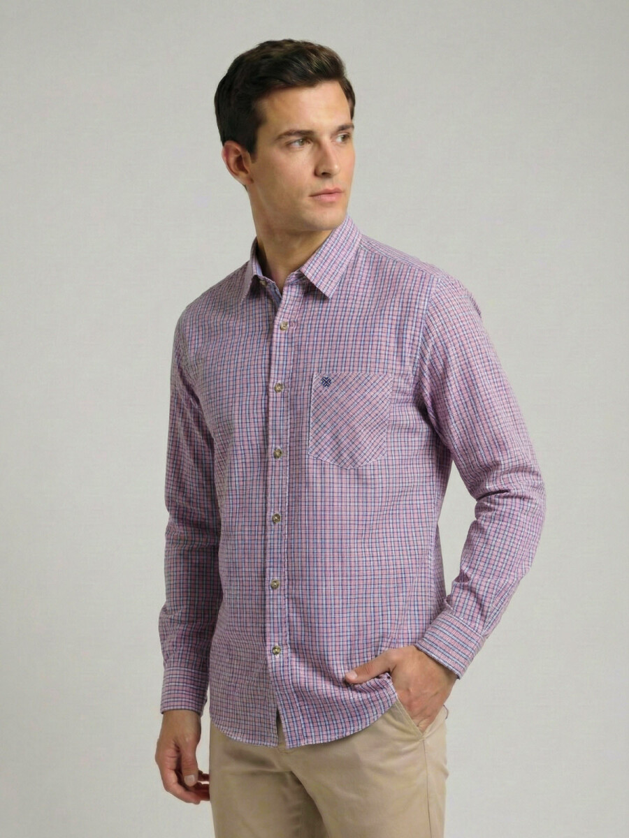 CAMISA MANGA LARGA A CUADROS 