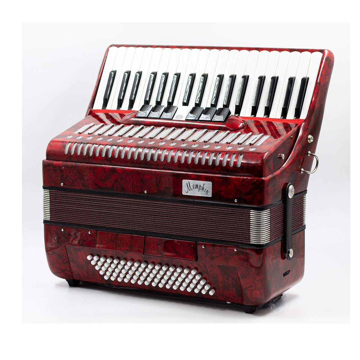 ACORDEON MEMPHIS FT1309 80 BAJOS C/ESTUCHE ROJO 