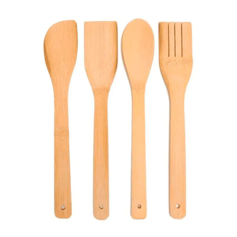 OUTLET Set de utensilios de cocina de bambú x4pcs Outlet Set De Utensilios De Cocina De Bambú X4pcs