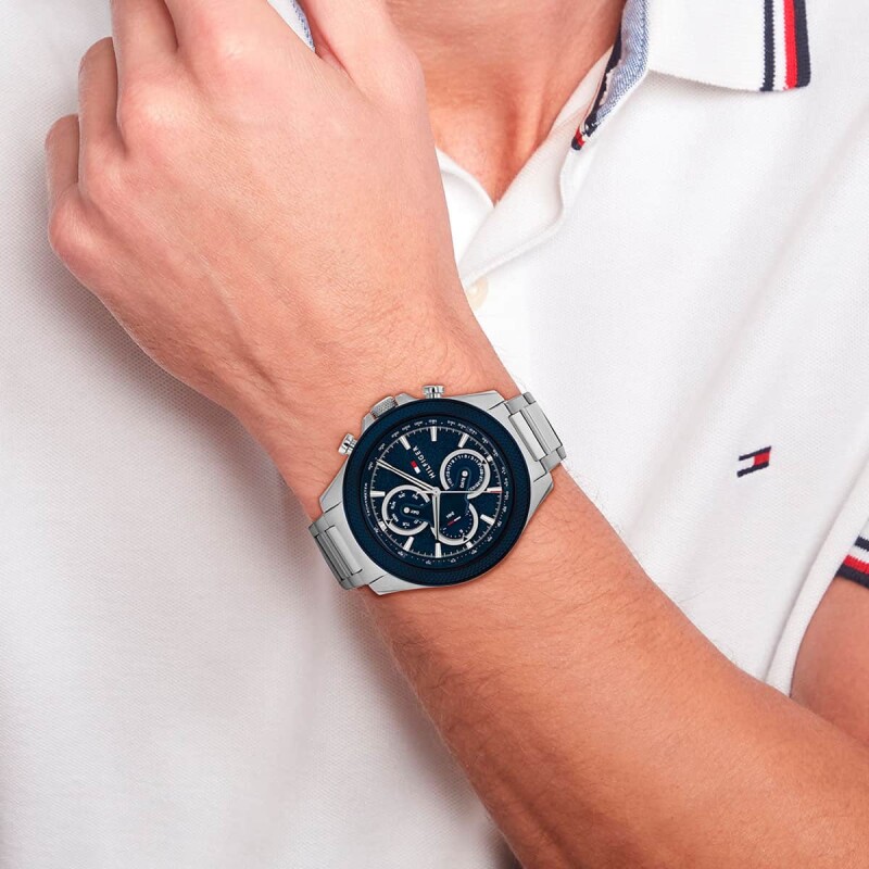 Reloj Tommy Hilfiger 1792080 para hombre de acero Azul
