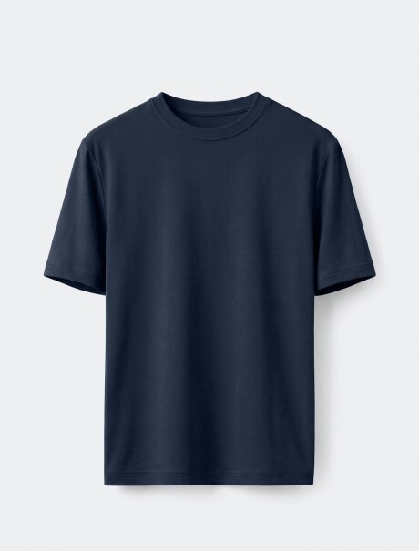 CAMISETA BÁSICA MANGA CORTA AZUL OSCURO