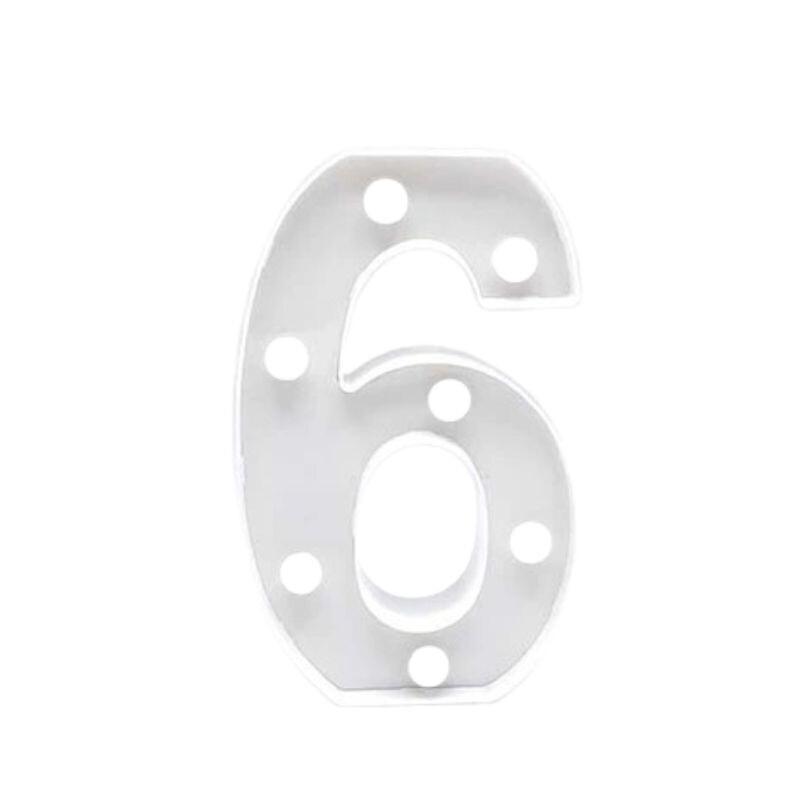 Número Blanco 16cm 6