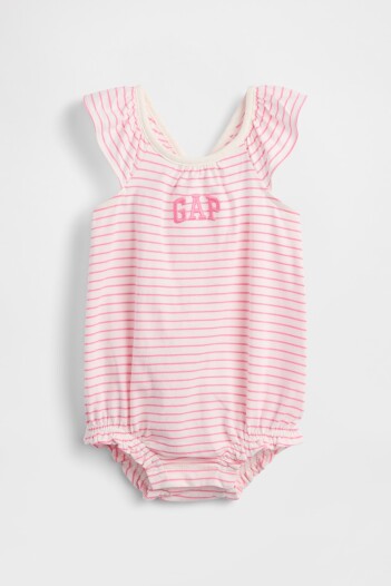 Enterito Logo Gap A Rayas Bebé Pink Stripe