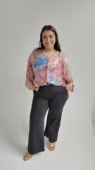 Blusa botánica Rosado
