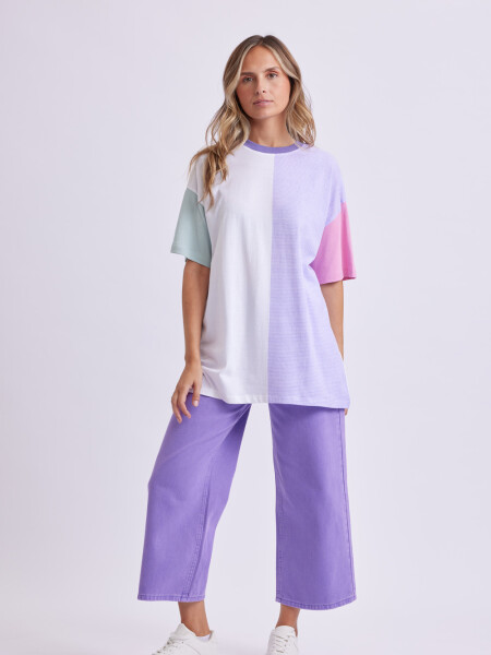 Remera manga corta oversize Estampa Bloques