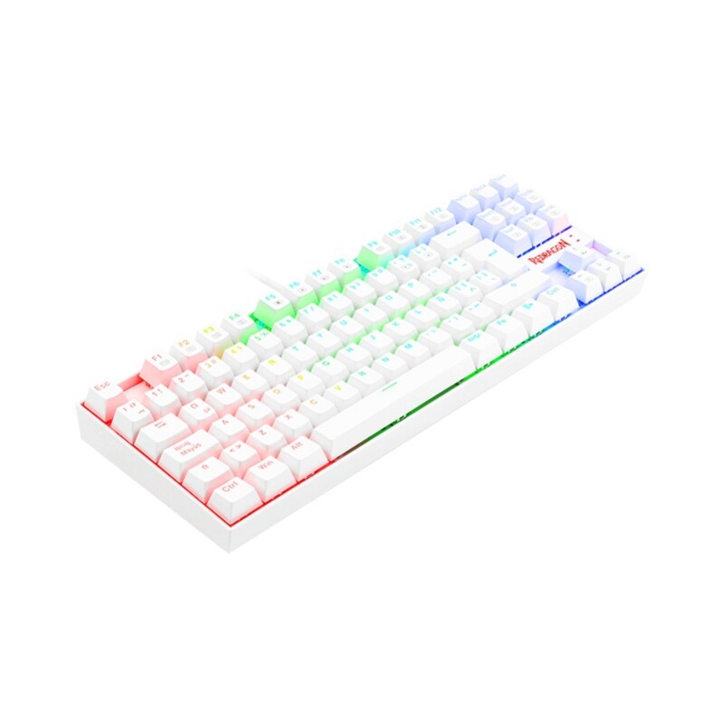 Teclado Gamer Redragon Kumara White RGB Switch Red Teclado Gamer Redragon Kumara White RGB Switch Red