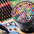 Marcadores En Balde Set De 120 Colores Estuche Redondo Marcadores En Balde Set De 120 Colores Estuche Redondo