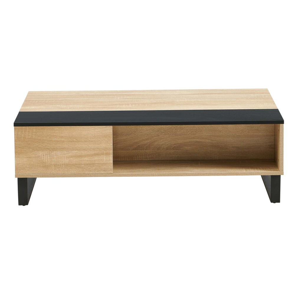 MESA RATONA REBATIBLE MDF-Y-METAL NEGRO ENZO NEG/NAT
