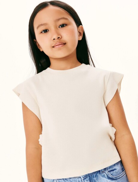 BLUSA INFANTIL SIN MANGAS BLANCO