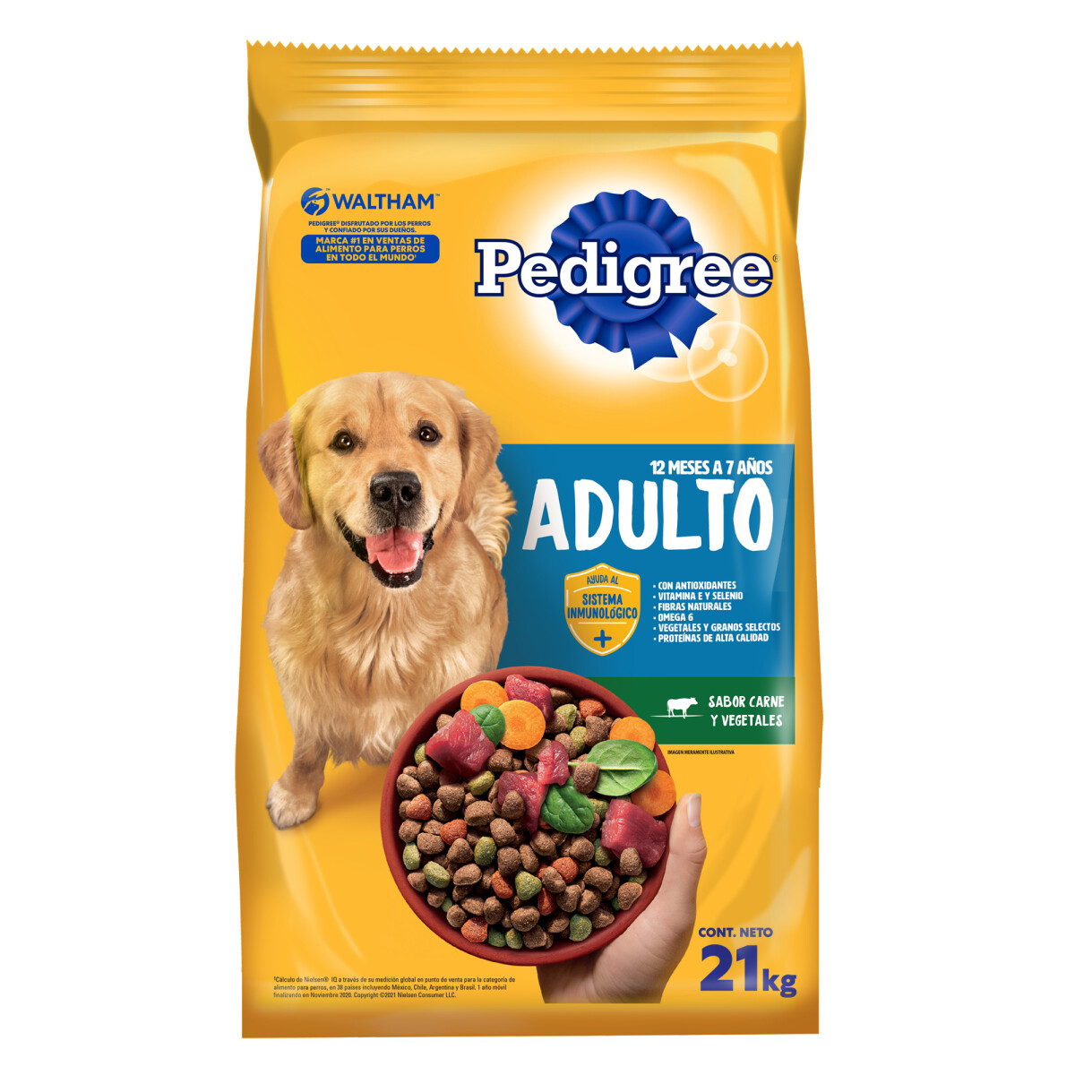 Pedigree Adulto - Carne y Vegetales 21 Kg 