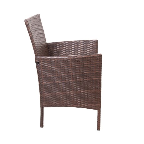 SET LIVING EXTERIOR RATTAN-SINTETICO-Y-ACERO MARRON APOLO