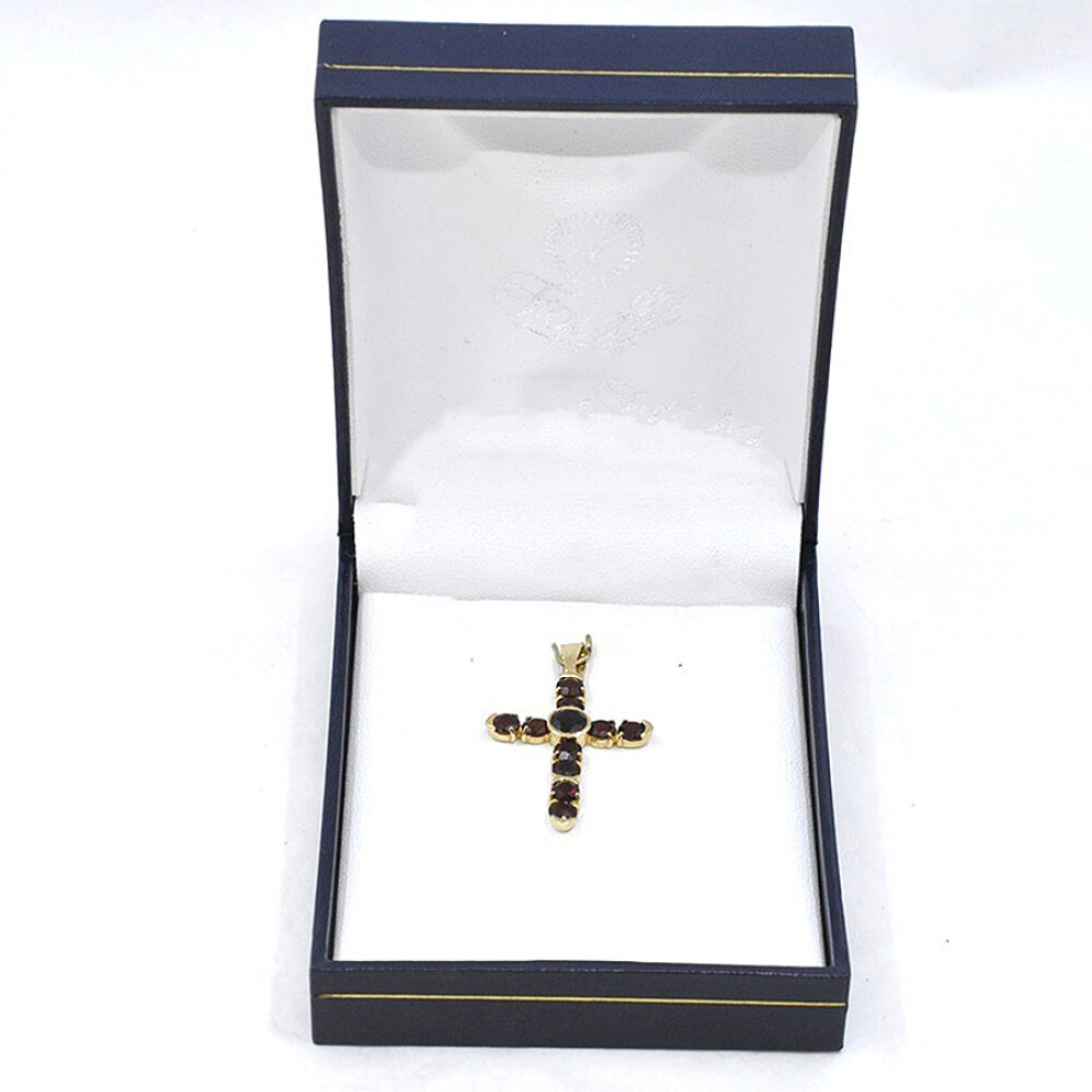 Cruz En Oro 18K Y Granates Cruz En Oro 18K Y Granates