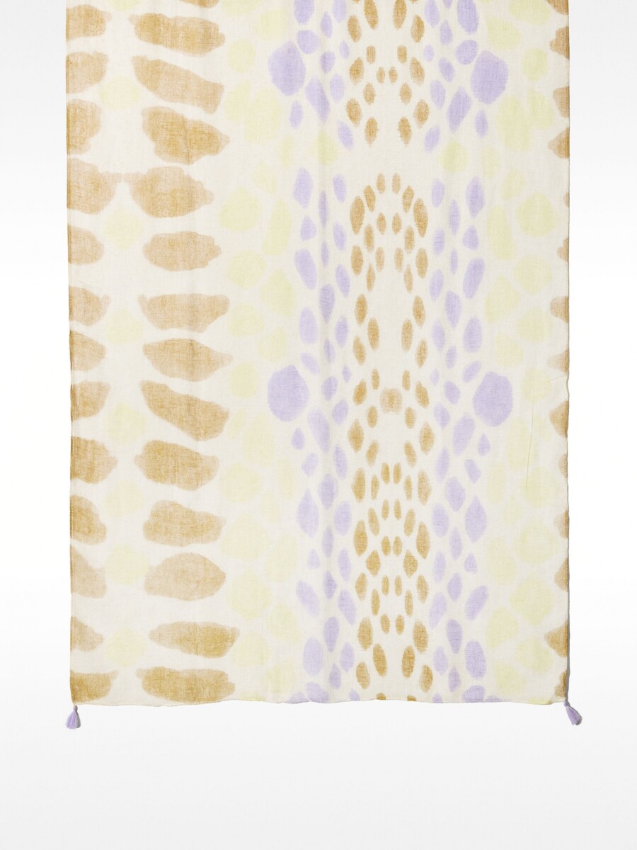 Pañuelo Estampado De Mezcla De Lino multicolor