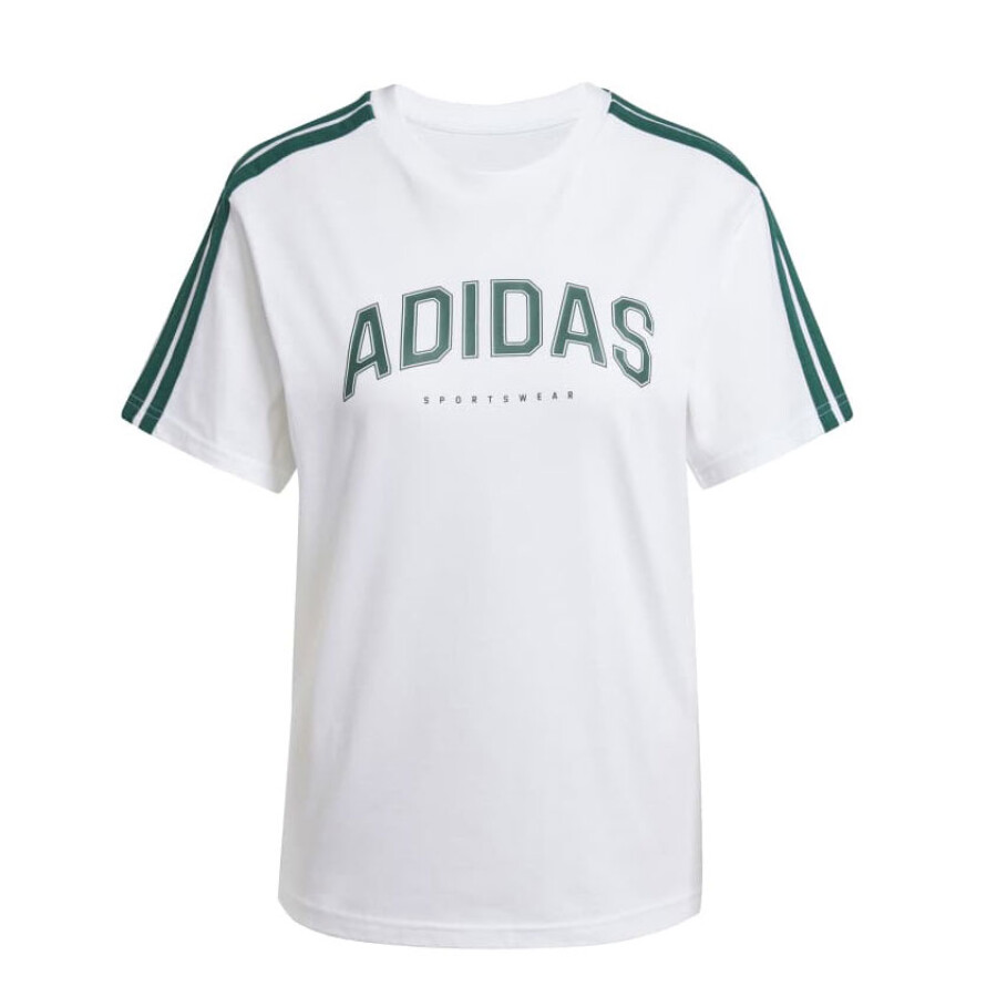 Remera de Mujer Adidas Lounge Soft Side Graphic Blanco - Verde
