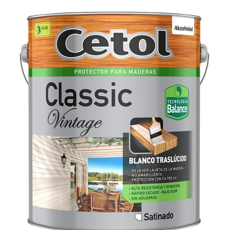 CETOL CLASSIC VINTAGE SATINADO BLANCO- 4LTS CETOL CLASSIC VINTAGE SATINADO BLANCO- 4LTS