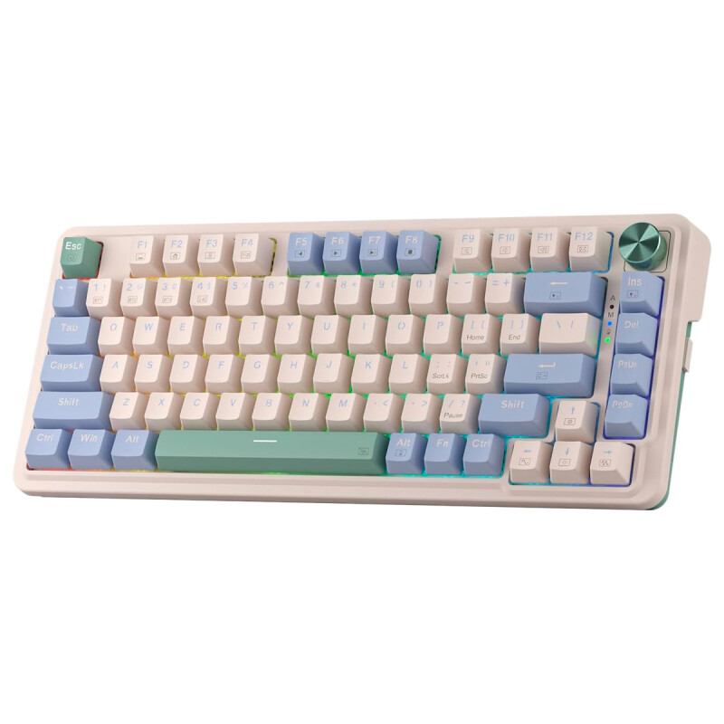 Teclado Gamer Redragon Ucal Pro K673 RGB Cream Purple Green Teclado Gamer Redragon Ucal Pro K673 RGB Cream Purple Green