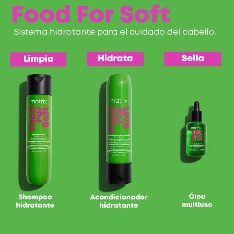 Pack Matrix Food For Soft Para Hidratación Y Nutrición Profunda De Cabello Seco Pack Matrix Food For Soft Para Hidratación Y Nutrición Profunda De Cabello Seco
