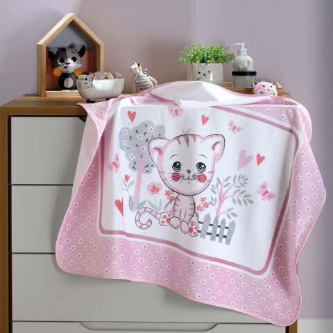 Toalla Con Capucha Bebé Döhler Velour 90 x 70 cm GATITA